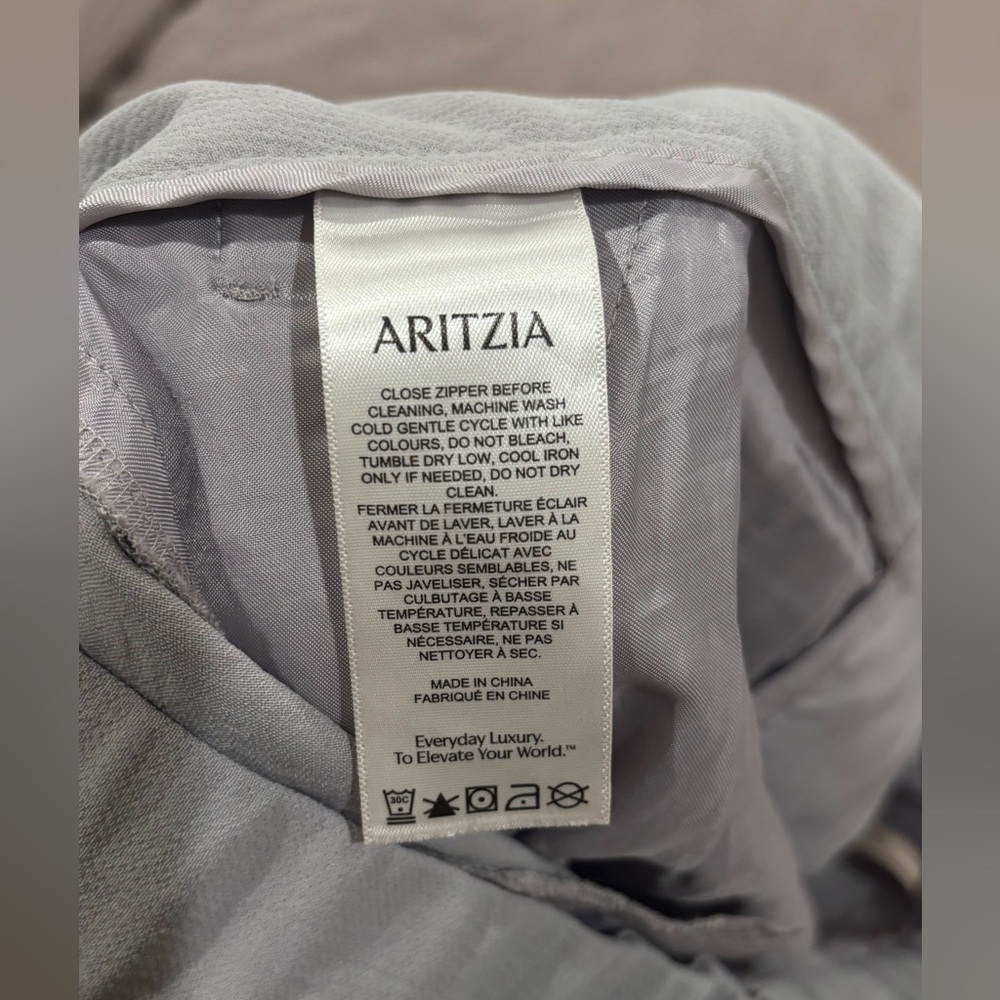 Aritzia Limitless Light Gray Straight Leg Trousers - Picture 6 of 6